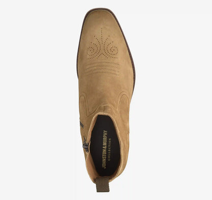 Arrister Western Boot - Tan Italian Suede
