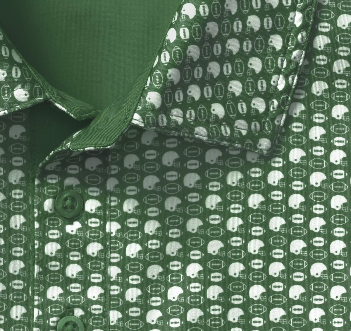 Game Day XC+™ Helmet-and-Football Print Polo - Green