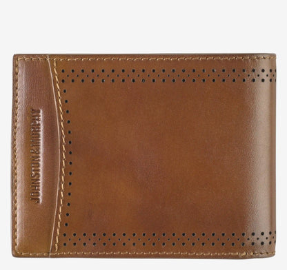 Hudson Perforated Billfold - Brown Burnished