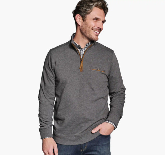 Knit Quarter-Zip - Gray