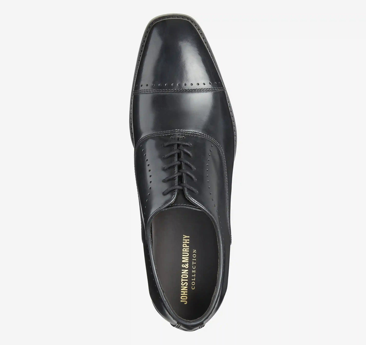Arrister Cap Toe - Black Italian Full-Grain Leather