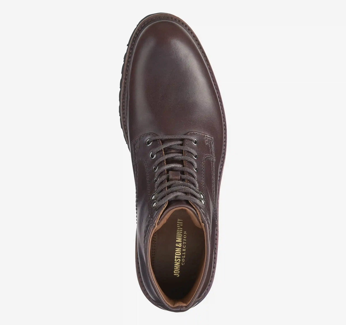 Dudley Lug Plain Toe Boot - Dark Brown Full Grain