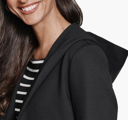 XC Flex® Shawl-Collar Blazer with Hood - Black