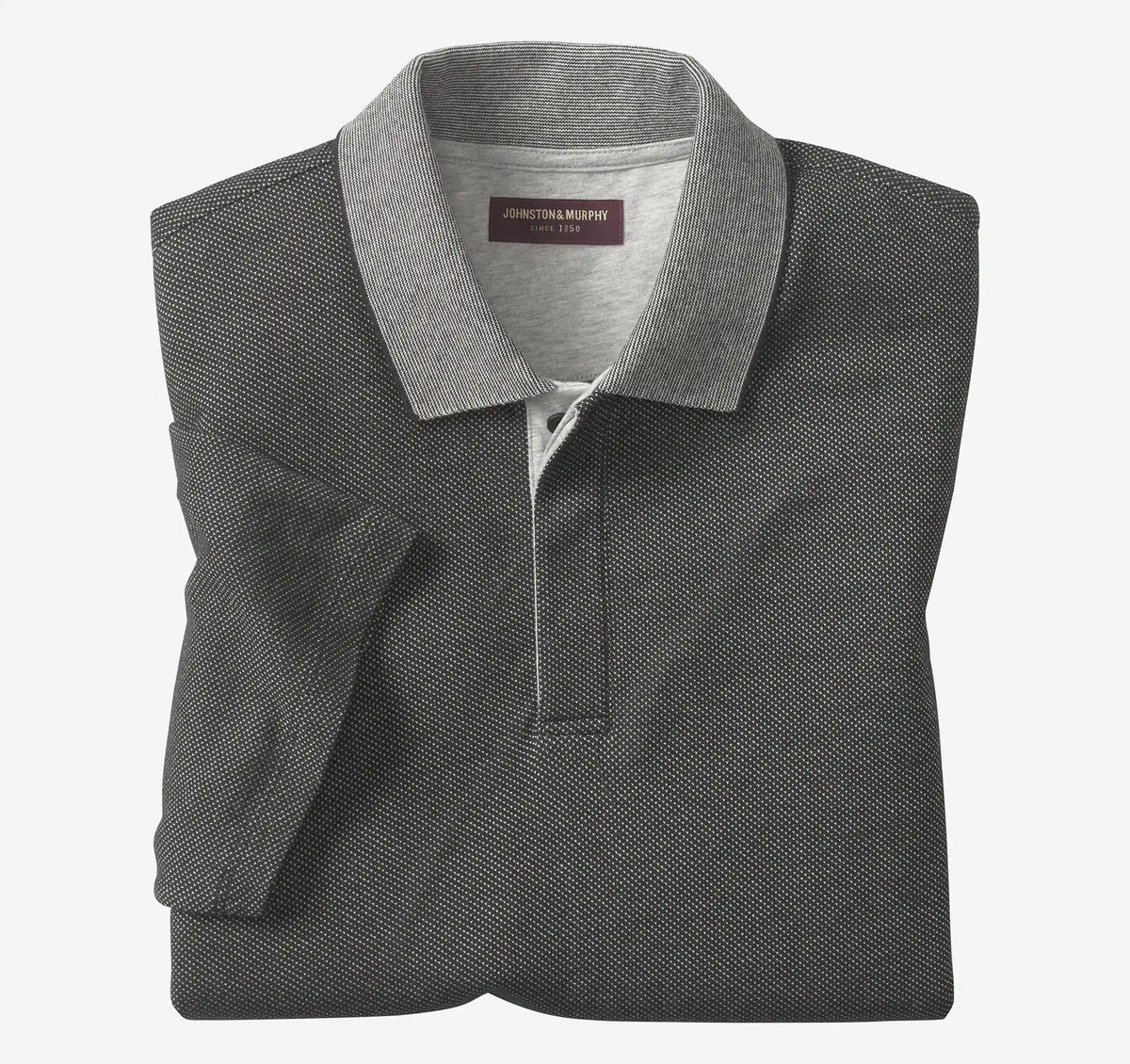 Tonal Polo - Charcoal Birdseye