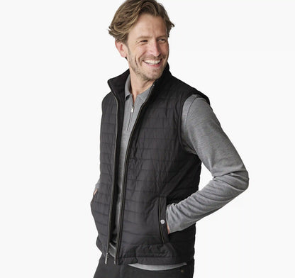 Kenner Reversible Vest - Black/Black Mini Grid