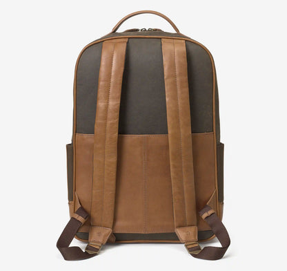 Rhodes Backpack - Brown Antique Cotton/Tan Full Grain