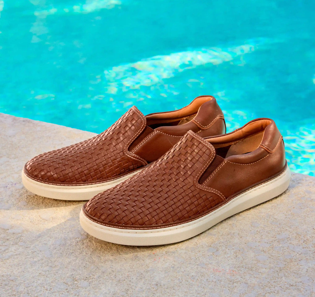 McGuffey 2 Woven Slip-On - Tan Woven Full Grain