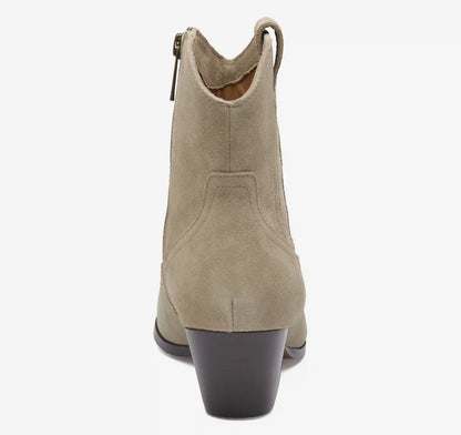 Tristen Western Bootie - Taupe Waterproof Suede