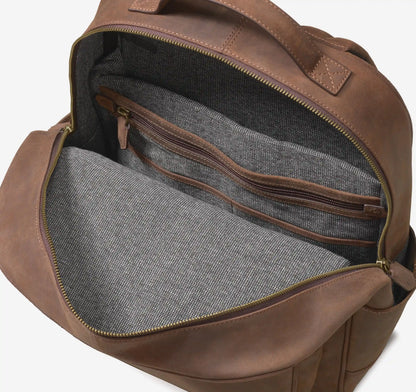 Rhodes Backpack - Brown Bomber Leather