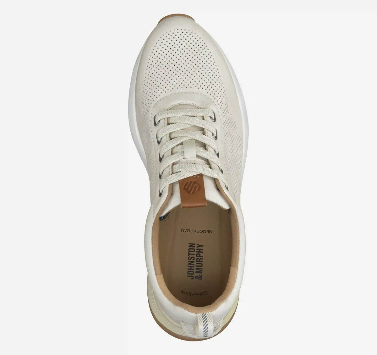 Kinnon Perfed Jogger - White Full Grain