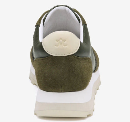 Piper T-Toe Lace-Up - Olive Suede/Glove Leather