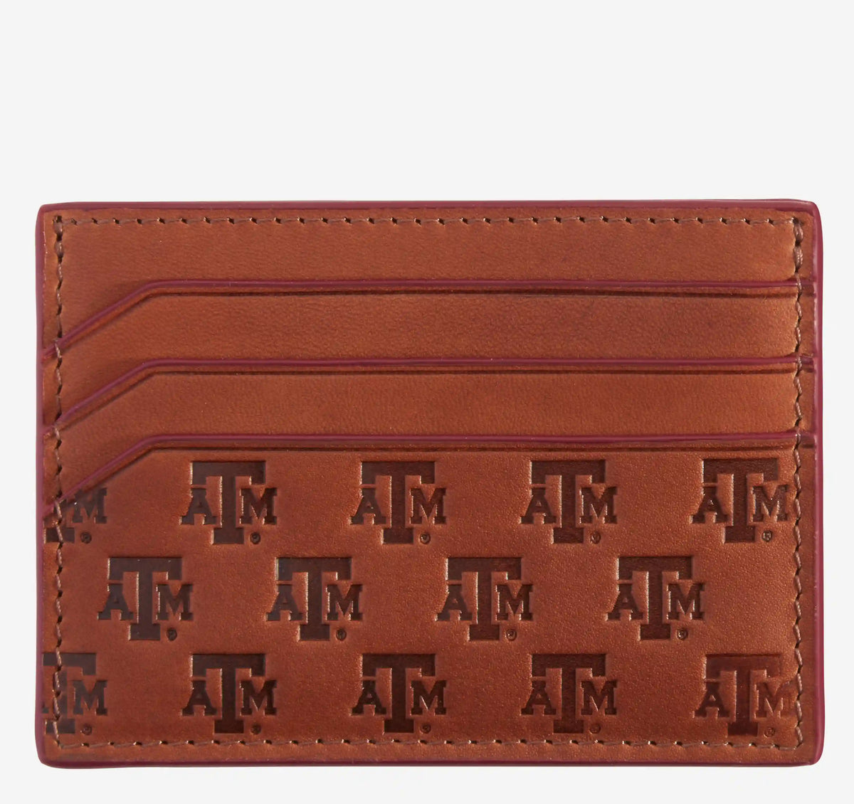 Collegiate Embossed Weekender Wallet - Texas A&M - Tan Full Grain