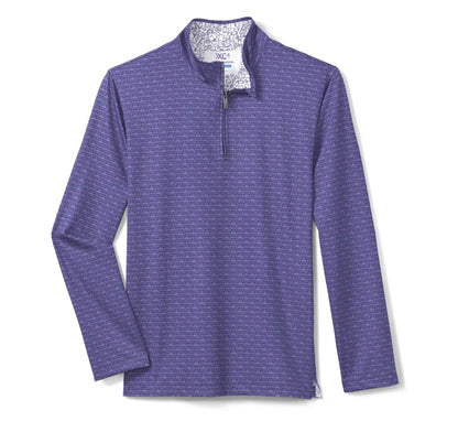 Game Day XC4® Plays Print Quarter-Zip - Purple