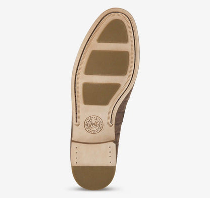 Baldwin Bit Loafer - Brown Croc-Embossed Nubuck