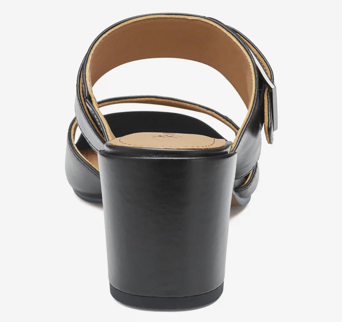 Everly Buckle Slide - Black Calfskin