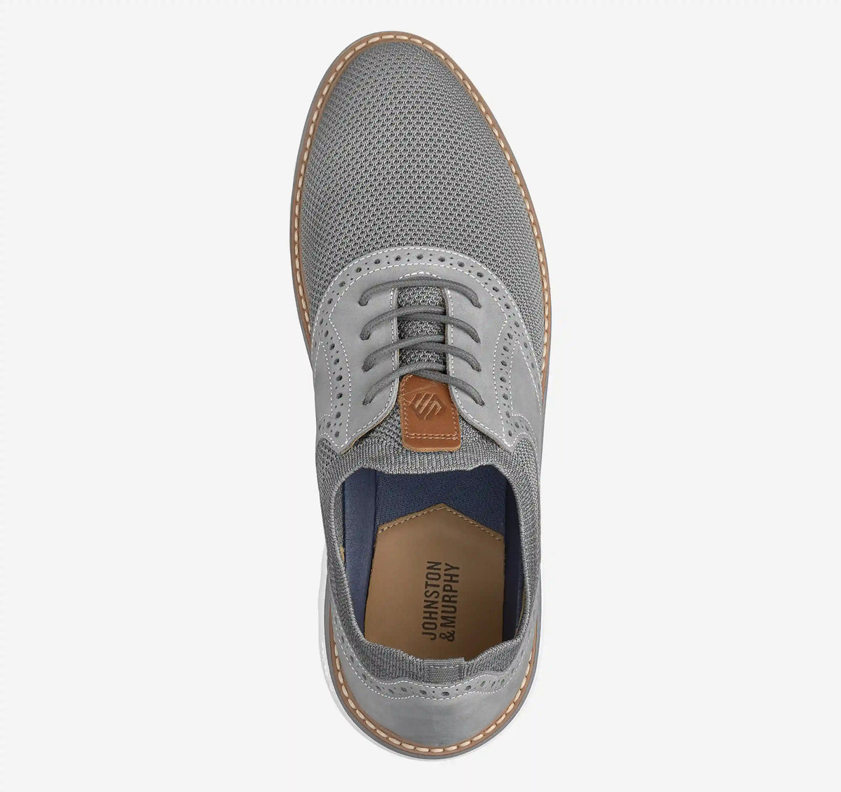 Braydon Knit Saddle - Gray Knit/Nubuck
