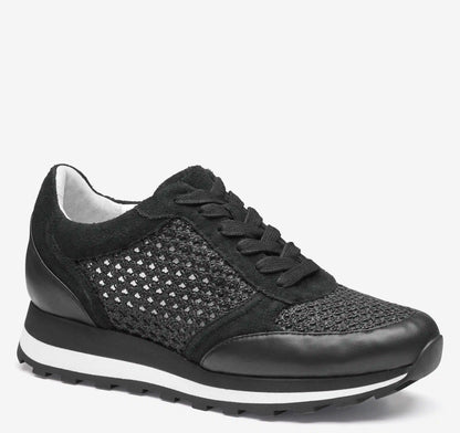 Piper Crochet Lace-Up - Black Suede/Crochet
