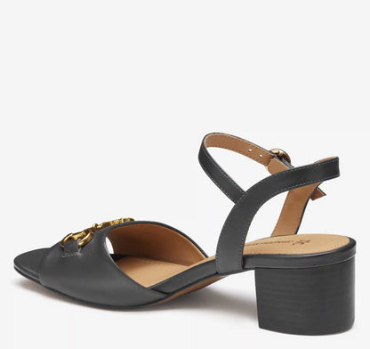 Edith Bit Sandal - Black Glove Leather