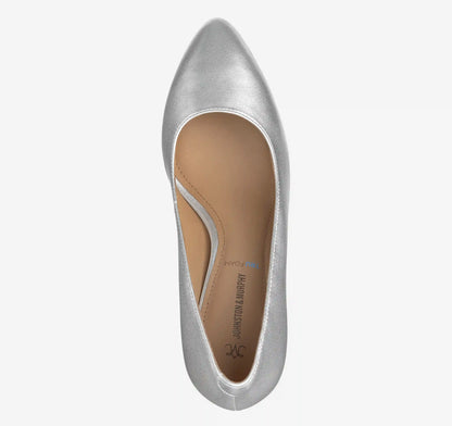 Vicki Pump - Silver Metallic Sheepskin