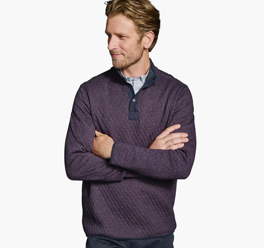 Reversible Quarter-Snap - Purple/Navy Heather