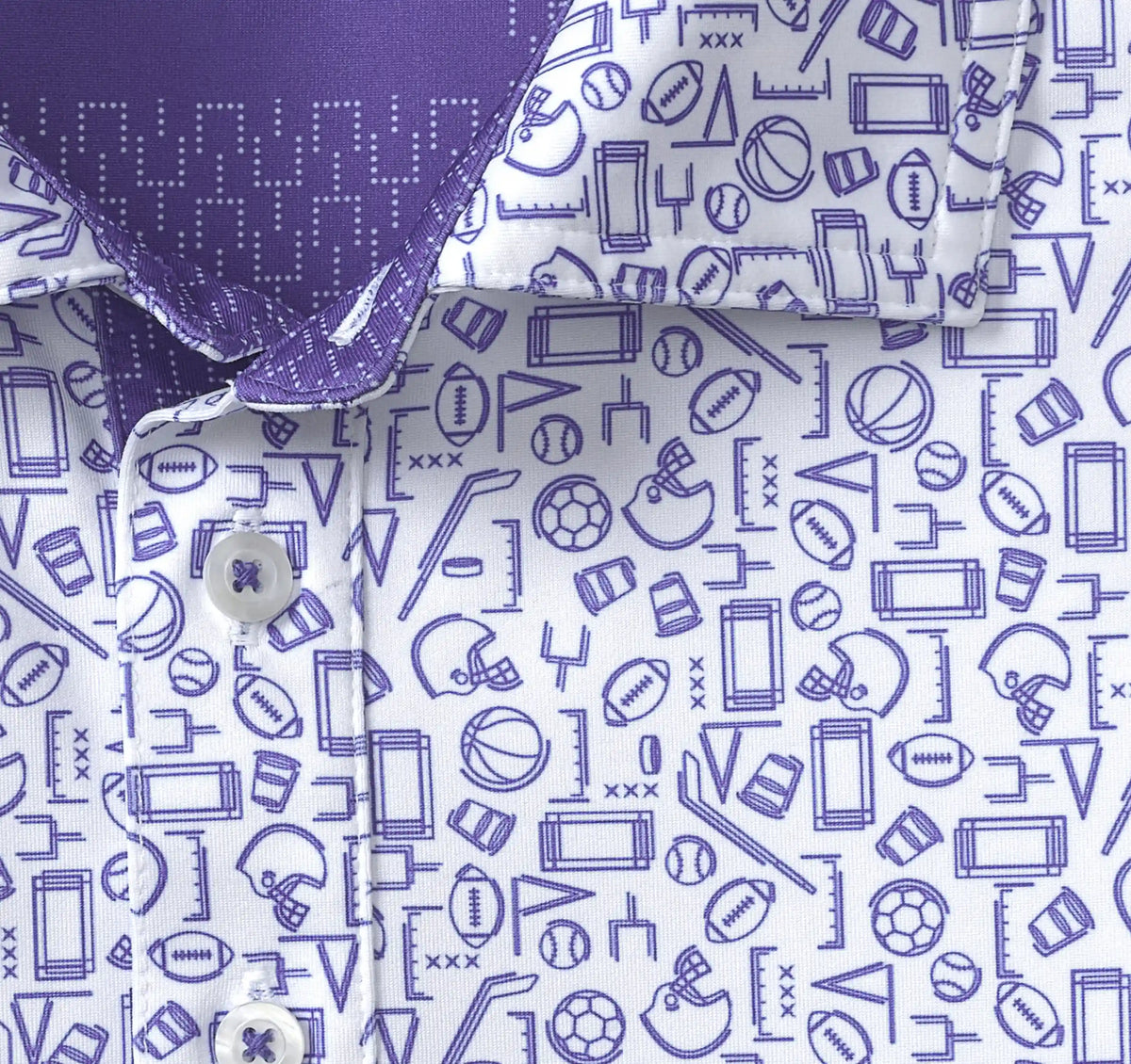 Game Day XC+™ Multi-Sport Print Polo - Purple