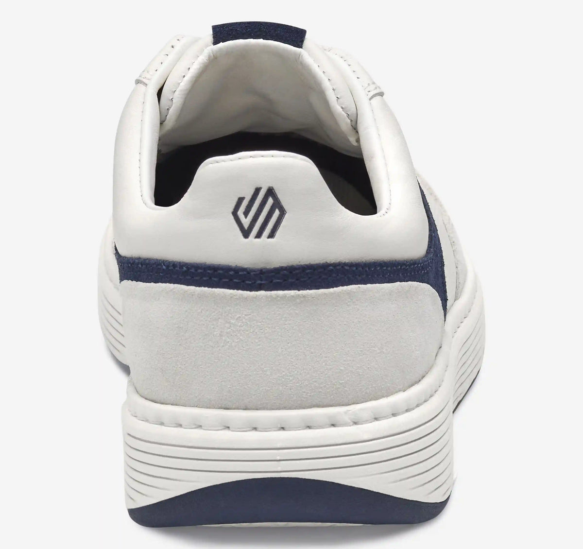 Dawson Moc Toe U-Throat - White Full Grain/Navy Suede