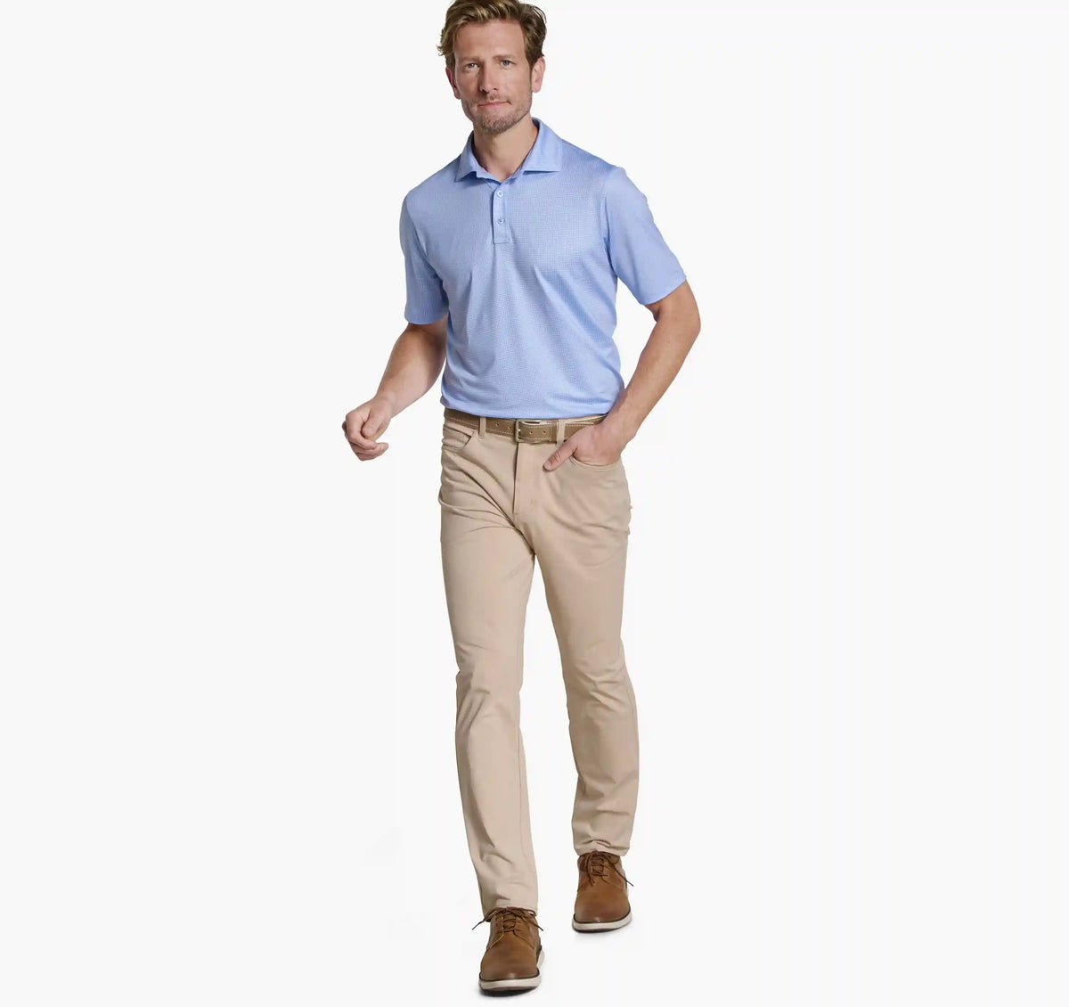 XC+™ Ace Performance Polo - Light Blue/White Gingham