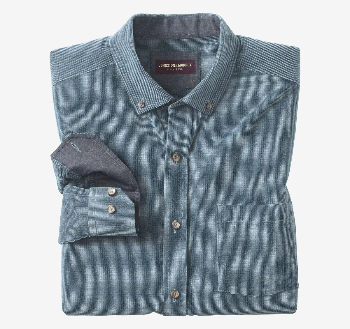 Textured Corduroy Shirt - Blue
