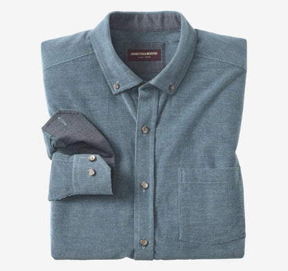 Textured Corduroy Shirt - Blue