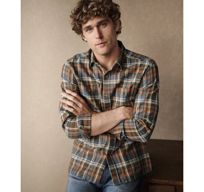 Woodson Heathered Shirt - Brown Multi Plaid