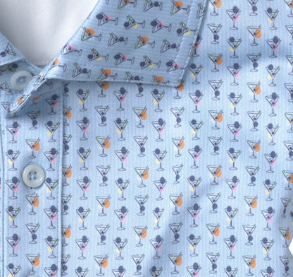 XC4® Performance Print Polos + Cool Degree® - Blue/Multi Mini Martini