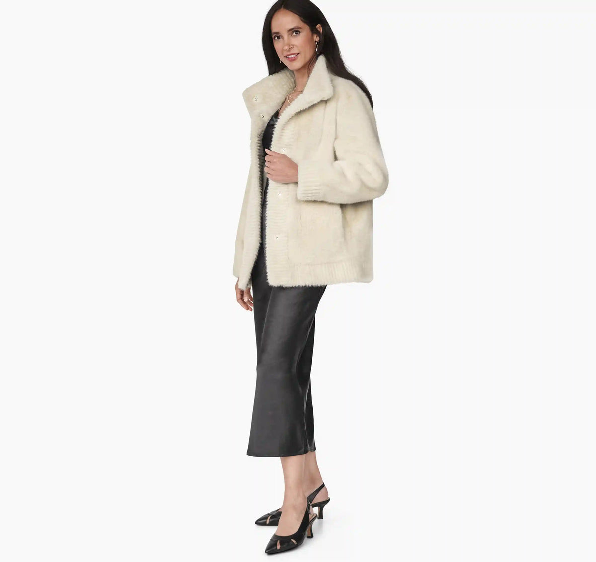 Faux-Fur Jacket - Ivory