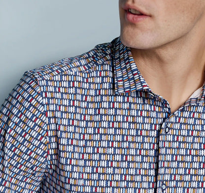 XC+™ Motion Short-Sleeve Print Knit Shirt - Navy Surfboard