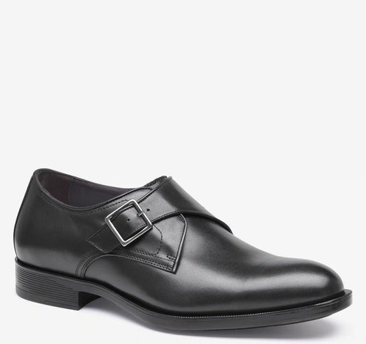 Redford Single Buckle Monk - Black Full-Grain Leather