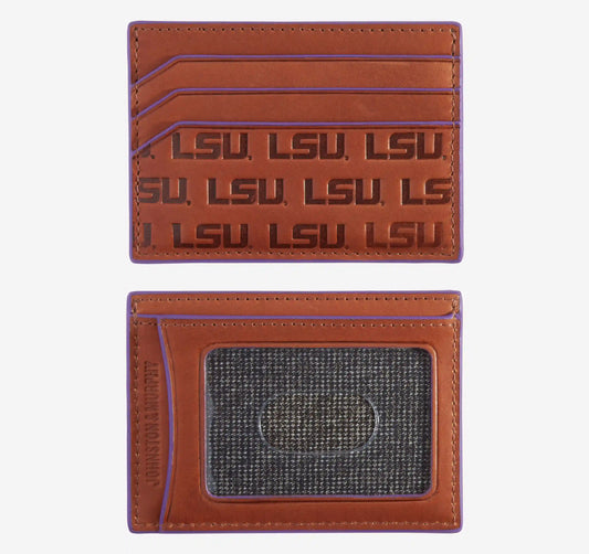 Collegiate Embossed Weekender Wallet - LSU - Tan Full Grain