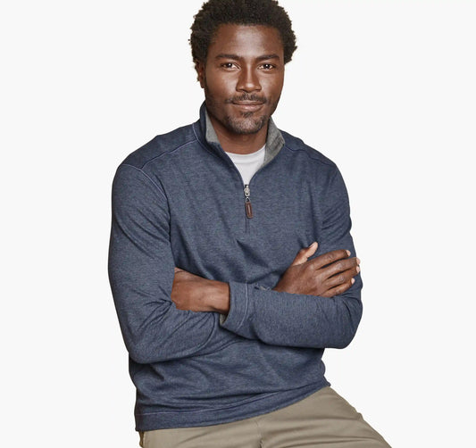 Icon Reversible Quarter-Zip - Blue/Gray