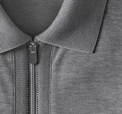 Cochran Long-Sleeve Zip Polo - Gray