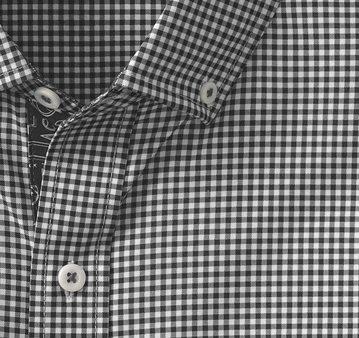 Game Day XC+™ Long-Sleeve Gingham Shirt - Black