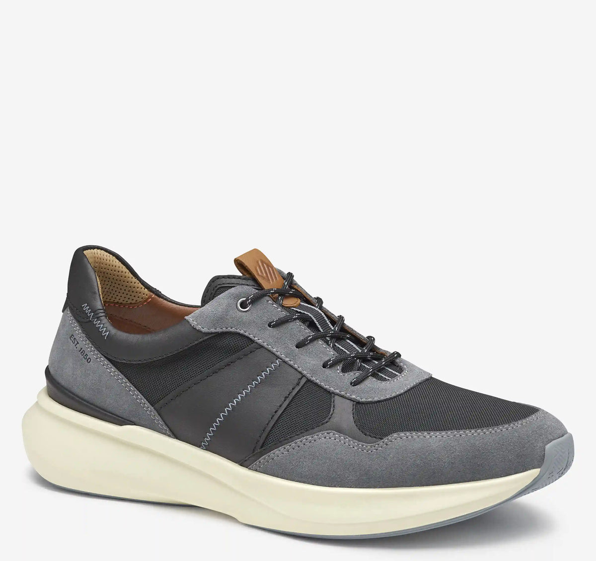 XC+™ Declan Jogger - Gray Suede/Black Waterproof Full Grain Leather