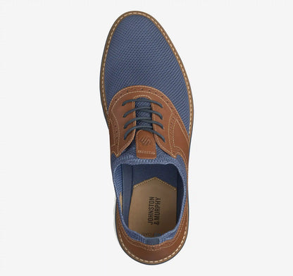 Braydon Knit Saddle - Navy Knit/Tan Full Grain