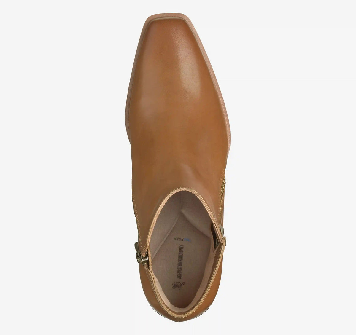 Kalista Double-Zip Bootie - Cognac Calfskin