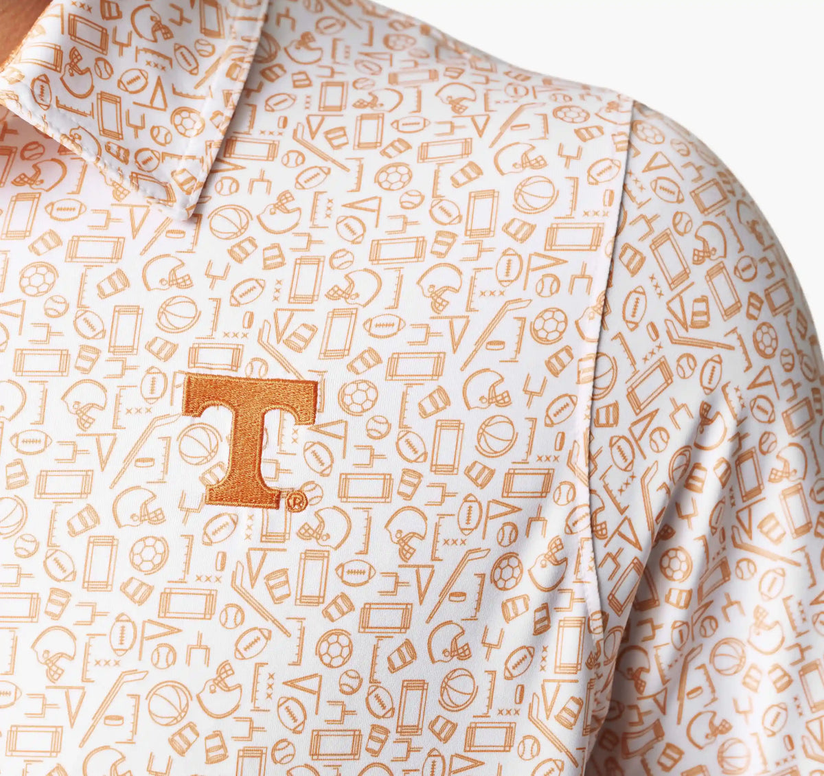 Collegiate XC+­™ Multi Sport Print Polo - University of Tennessee - Orange
