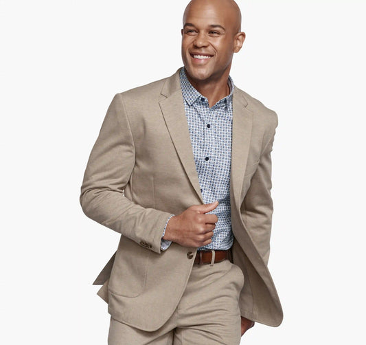 XC Flex® Pinnacle Knit Blazer - Tan Twill
