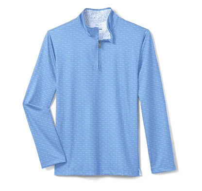Game Day XC4® Plays Print Quarter-Zip - Light Blue