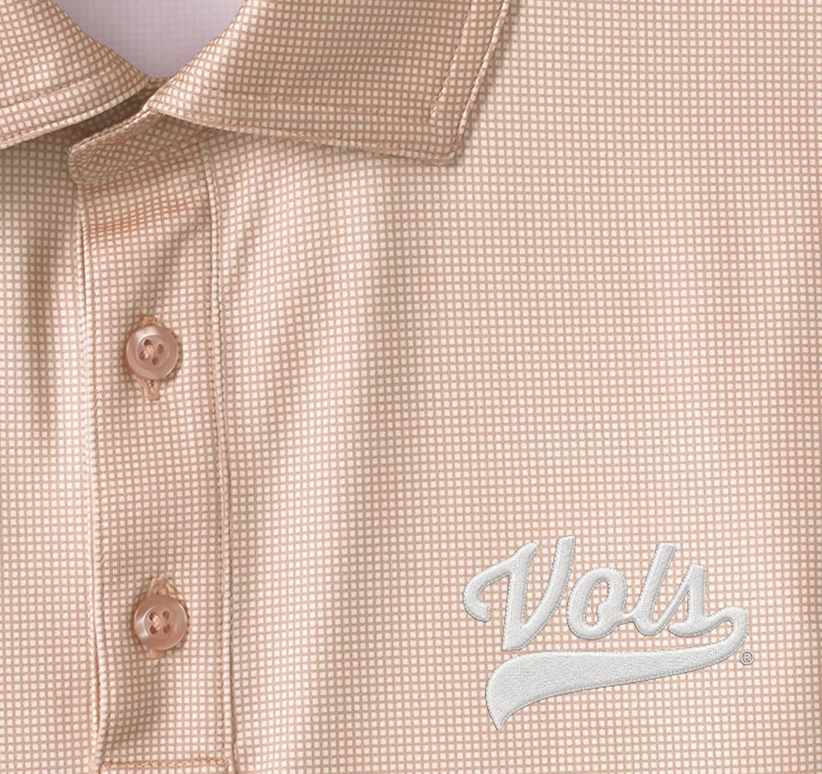Collegiate XC+™ Gingham Polo - University of Tennessee - Orange Shirt