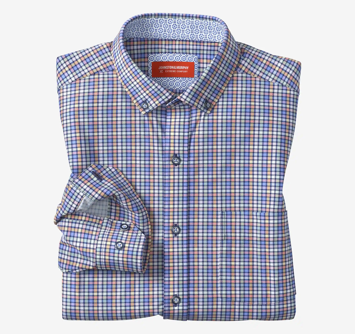 XC+™ Motion Long-Sleeve Sport Knit Shirt - Multi Check