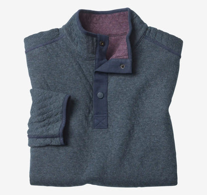 Reversible Quarter-Snap - Purple/Navy Heather