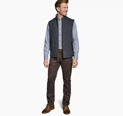 Upton Reversible Vest - Blue Plaid/Navy