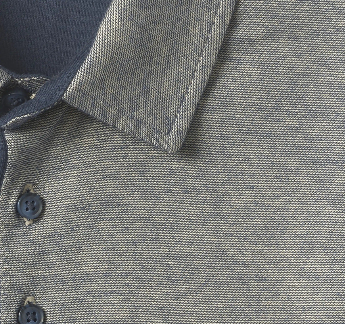Fine-Stripe Polo - Tan