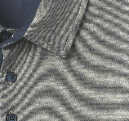 Fine-Stripe Polo - Tan